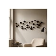 thumbnail image 3 of Small Metal Discs Wall Decor for Home Styling - Mounted Wall Art for Living Room, Bedroom, Bathroom, and Dining Room - Hanging Decor Accents for Indoor Use or Entryway Display - 18", Black & Silver, 3 of 11