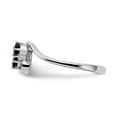 thumbnail image 3 of 14K White Gold Ring Band 1 mm Gemstone Mounting, Size 7, 3 of 5