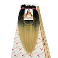 thumbnail image 1 of X-Pression 40" 3X Pre-stretched Braids, Braiding Hair Extensions African Kinky, Pre-Cut, Pre-Stretched, Synthetic Fiber, 3 bundles, Soft & Shiny, Ready for Hot Water Use, 190g, 1 of 18
