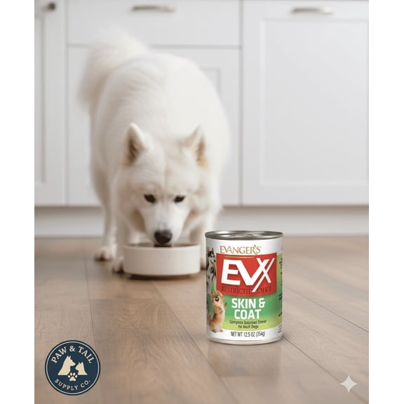 EVX Restricted Diet Skin & Coat Dog Food 12.5 oz Omega Fatty Acids & Zinc