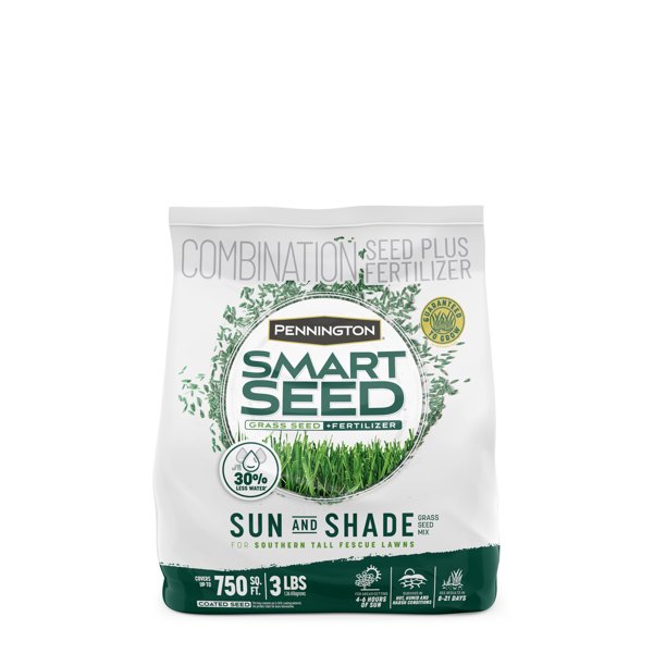 Pennington Smart Seed Sun & Shade Grass Seeds for Southern Lawns, 3 lb
