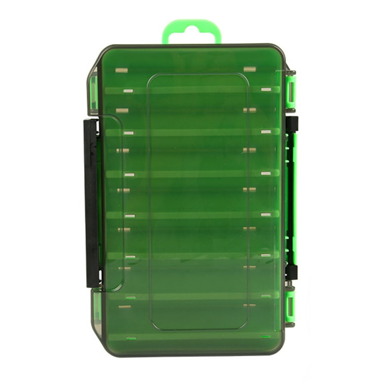 Tackle Boxes Bait Storage Box Fishing-Lure Storage Organizer used to Store Bait, Double-Sided Bait, Saving Space, Size: 19.5, Green