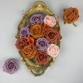 thumbnail image 2 of (naranja rosa) flores artificiales flores de boda falsas combo para ramos de bricolaje centros de mesa arreglos de arco fiesta baby shower decoraciones del hogar, 2 of 5