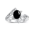 thumbnail image 1 of RYLOS Rings for Women 14K White Gold Greek Key Designer Ring 9X7MM Gemstone & Diamond Ring October Cabochon Onyx Jewelry  Size 8, 1 of 7