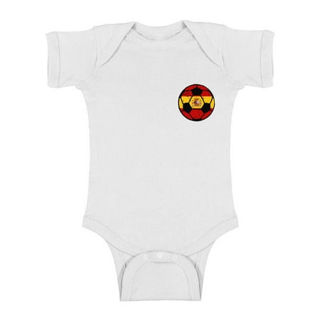 

Awkward Styles Spain Soccer Short Sleeve Baby Bodysuit Spain One Piece Top for Baby Spanish Baby Bodysuit Spain Flag Bodysuit for Baby Boy Spain Soccer Ball One Piece for Baby Girl Spanish Babies
