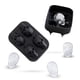 thumbnail image 3 of Moldes de silicona de grado alimenticio para hacer cubitos de hielo con forma de calavera, para cócteles de whisky, diseño creativo, hielo de fusión lenta para divertirse en fiestas (4 cavidades), 3 of 8