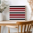thumbnail image 2 of Framed Canvas Wall Art for Living Room Red, Black and White Stripes Wall Decor, Striped Pattern Aesthetic Paintings for Bedroom Office Kitchen Bathroom, Ready to Hang Artwork Wall Pictures 8x8 Inch, 2 of 9