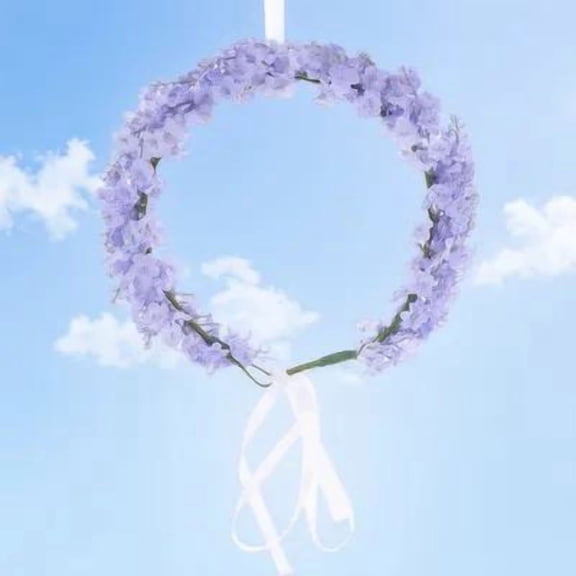 Uonlytech Lavender Cloth Floral Headpiece for Evening Events Weddings and Celebrations