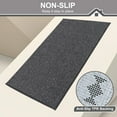 thumbnail image 3 of Doormat Indoor Dirt Trapper Door Mats Non-Slip, Low-Profile Indoor Mats, Resist Dirt Floor Mat Washable Entrance Mat for Front Back Door, Entryway, Hallway, Kitchen, 24" x 35", Charcoal, 3 of 16