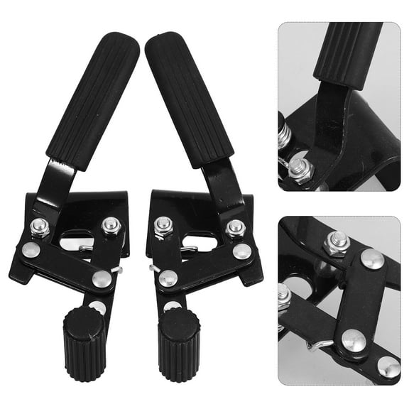 BESTOYARD 1 Pair Anti-Rollback Wheelchair Brake Extenders Steel Black For Manual Wheelchair