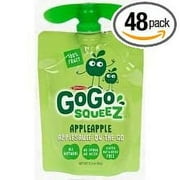GoGo SqueeZ Apple Apple On the Go Apple Sauce, 3.2 Ounce -- 48 per case.