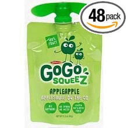 GoGo SqueeZ Apple Apple On the Go Apple Sauce, 3.2 Ounce -- 48 per case.