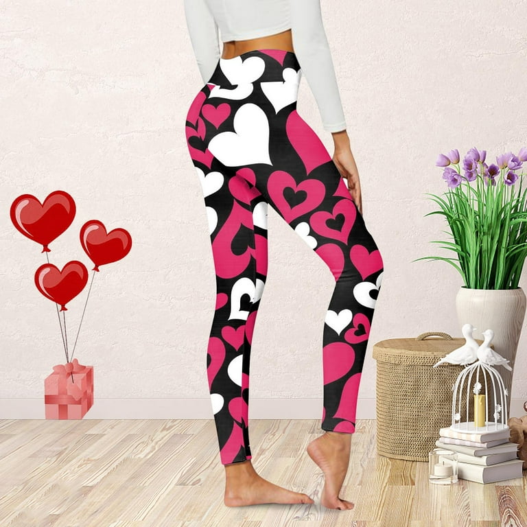 EHQJNJ Women Valentines Day Leggings Women Yoga Leggings Valentine Day  Printing Casual Comfortable Home Leggings Yogalicious Leggings Yoga Pants  Tall