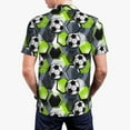 thumbnail image 5 of Xecao Football for Mens' Casual Short Sleeve Button-Down Polo Shirts for a Classic Golf Look, 5 of 9