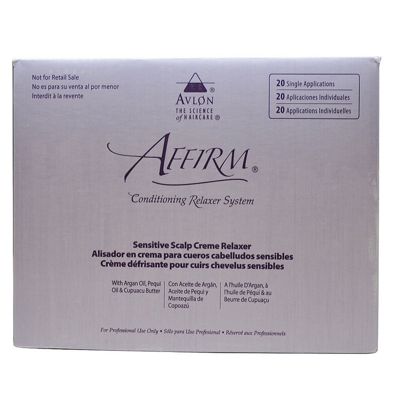 Affirm Sensitive Scalp Creme Relaxer 20 Single Applications Kit