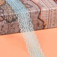 thumbnail image 3 of 10 Yard 3 Rolls Lace Trim Ribbon Vintage Fabric For Diy Sewing Gift Making (tiffany Blue), 3 of 5