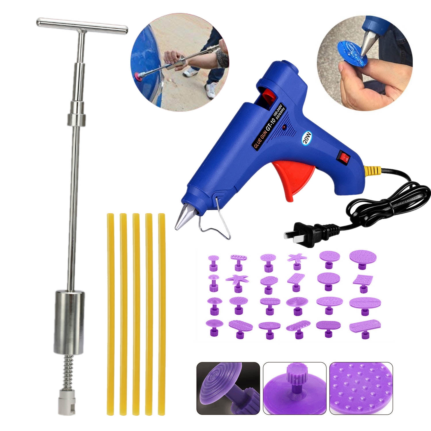 Tools Paintless Dent Repair Puller Kits with Dent Lifter Slide Hammer