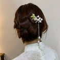 thumbnail image 5 of High-End Linglan Flower Tassel Hairpin Coiled Hairpin for Women - Ancient Style Daily Hair Comb with Step Feature, 5 of 6