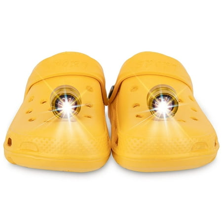 

Headlights for croc 2Pcs croc lights for shoes light up croc charms for Dog Walking Handy Camping IPX5 Waterproof Ultra Bright and Long Lastin