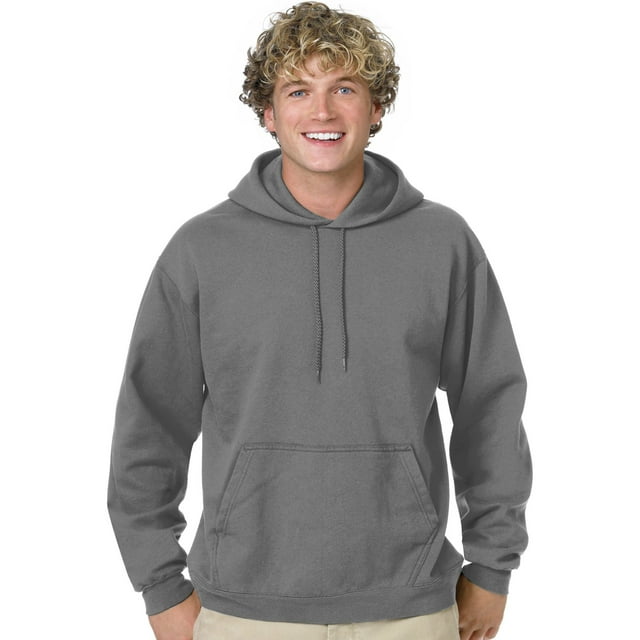 Hanes pour Hommes ComfortBlend EcoSmart Chandail à Capuchon en Molleton, S, Gris Fumée