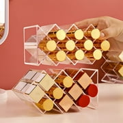 YOLOKE 10-Slot Fish-Shaped Stackable Lipstick Organizer Tower with Clear Acrylic Storage Box for Lip Gloss Display, Durable and Easy to Clean