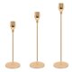 thumbnail image 1 of Candelabro 3 juegos de diferentes tamaños, vela cónica alta, candelabro decorativo de metal, candelabro retro para mesa de comedor, cena de boda, dorado, 1 of 5