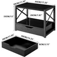 thumbnail image 7 of 2 Tier Desktop Printer Stand,Multi-Purpose Desk Organizer,Wooden Printer Stand with Drawer Storage for Folders,Books,for Fax Machine, Scanner,Home Office,Black TLJ006B, 7 of 7