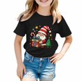 thumbnail image 6 of Xyant Boy Girl Christmas Shirt Santa Claus Christmas Tree Print Crew Neck Short Sleeve T Shirts Kids Toddler Xmas Holiday Casual Graphic Tee Tops, Size 9-10 Years, 6 of 6