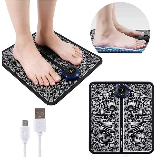 Masajeador De Pies Electrico Pulsos De Baja Frecuencia Estimulacion Muscular Electrica Cojin De Masaje De Pies De Fisioterapia Para Mejorar La Circulacion Sanguinea 6 Modos Y 19 Engranajes Bodega Aurr...