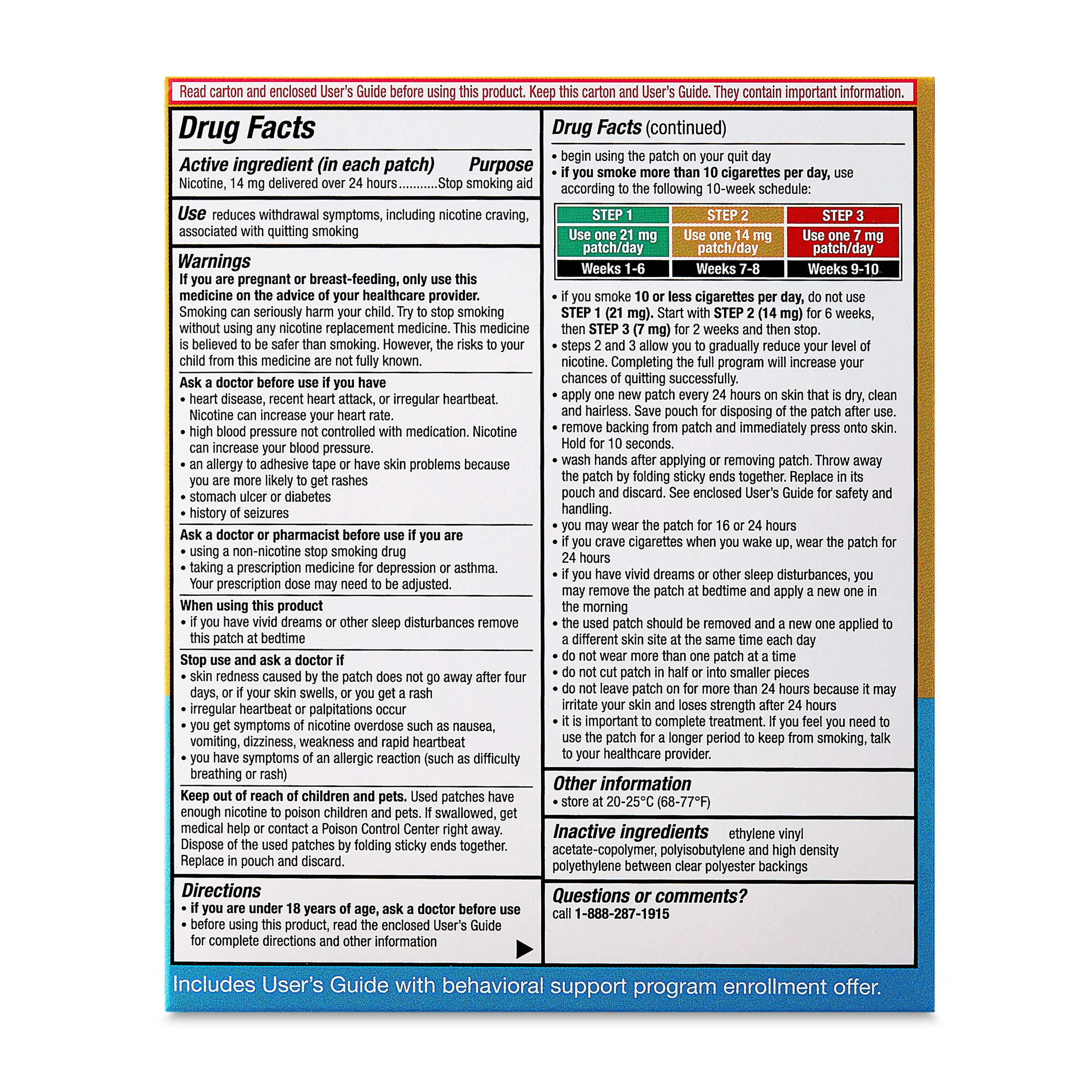 Equate Nicotine Transdermal Patch Step 2, 14 mg, 14 Count – Stop Smoking Aid, Compare to Nicoderm® CQ®