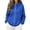Blue, variant on Zip up Hoodie Women Sweatshirts Comfy Fleece Lined, Long Sleeve Pockets, Drawstring Hooded, Loose Fit, Trendy Y2K Wine S