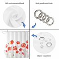 thumbnail image 3 of Red Flowers Shower Curtain Set - Small 36" x 72" Washable Bathtub Curtain with 12 Hooks, Watercolor Spring Country Botanical Floral Waterproof Fabric Stall Shower Curtains for Bathroom/Bathtub Décor, 3 of 6