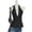 Black, variant on Womens Tanks Solid Halter Neck Sleeveless Tie Back Crop Top Smocked Womens Cami White L