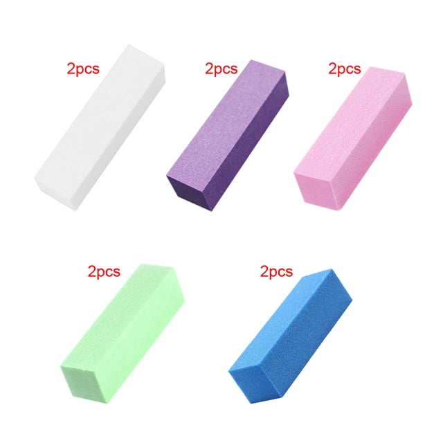 Soidarity Juego de 10 unidades de esponja para lijar uñas, bloque de amortiguación, pulido de uñas, limas de uñas, herramienta de manicura y pedicura Juegos de manicura 3# Soidarity CE000992-03