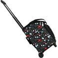 thumbnail image 4 of Everything Mary Rolling Sewing Machine Storage and Transport Tote, Red Floral with Wheels, Crafting Tote, 4 of 5