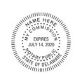 thumbnail image 1 of New IMPRUE Self-Inking Notary Seal Rubber Stamp - Delaware, 1 of 4