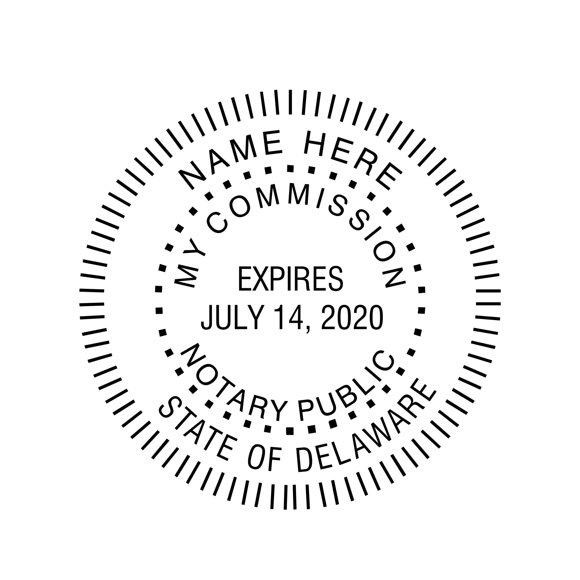 New IMPRUE Self-Inking Notary Seal Rubber Stamp - Delaware