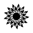 thumbnail image 1 of Calcomanía de Decoración Naiovety Etiqueta engomada de la pared del espejo flor del sol Negro, 1 of 6