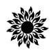 thumbnail image 1 of Bewildely Etiqueta engomada de la pared del espejo de la flor del sol pegatinas extraíbles calcomanía de decoración Decoración del hogar Negro, 1 of 6