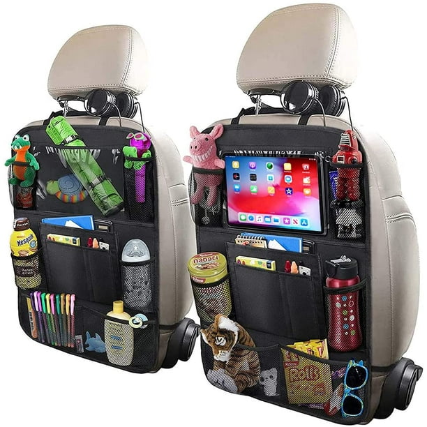 Luckybay Car Backseat Organizer with 10-Inch Touch Screen Tablet Holder