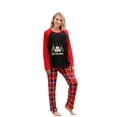 thumbnail image 3 of Odeerbi Christmas Pajamas for Family Holiday Long Sleeve Family Christmas Pajamas Matching Sets Mom Printed Loungewear Top Pants Set Two-Piece Sleepwear Xmas PJs Set Red, 3 of 6
