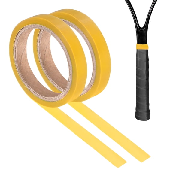 Uxcell 2-Pack Grip Finishing Tape Racket Wrap Grip Racquet Tapes for Pickleball/Racquetball/Badminton Yellow
