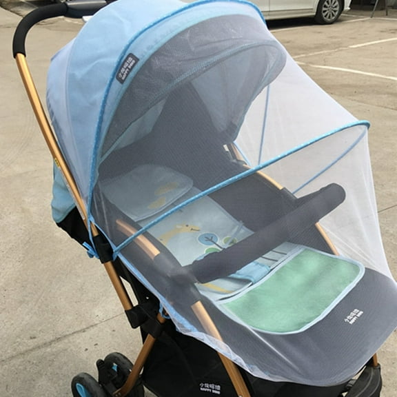xjwjuw Baby Stroller Mosquito Net, Full Insect Cover, Foldable Kids Carriage Netting, Polyester Insect Protection, Travel Outdoor Home, Safe for Babies, Stroller or Trolley Use