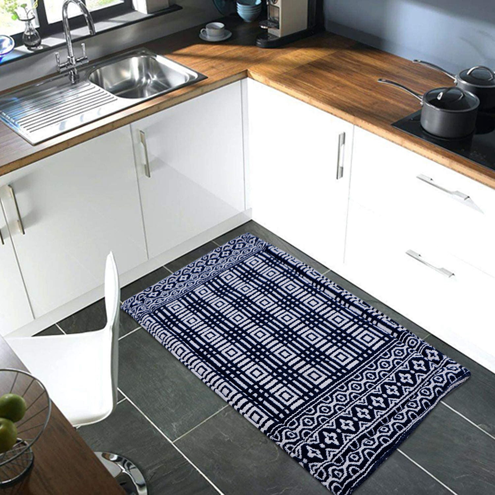 Rugsmith Black Machine Woven Sienna Anti-Fatigue Kitchen Mat, 20" x 36"