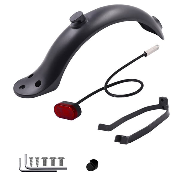 Toystoory Guardabarros con soporte para luz trasera para mayor visibilidad y seguridad en carretera Luz trasera con soporte Bicicletas eléctricas tipo+1