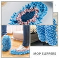 thumbnail image 2 of Niceauty 1Pair Supple Blue Mop Socks Reusable and Washable Floor Cleaning Covers, 2 of 8