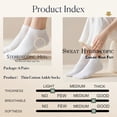 thumbnail image 7 of NevEND 6 Pairs Cotton Thin Ankle Low-cut Socks Athletic Lightweight for Women Size M White, 7 of 7