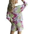 thumbnail image 4 of Doublju Women's Tie Dye Sleep and Lounge Set Pajama Set (2-Piece), 4 of 4