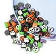 100 Pcs Halloween Polymer Clay Beads Heishi Spacer Beads Supplies for