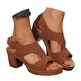 thumbnail image 3 of MKLEKYY Sandalias de Mujer de Playa, Estilo Europeo y Retro, de Comercio Exterior, de Talla Grande, Huecas, Ligeras, Con Suela Suave, Informales, Sandalias, 3 of 5